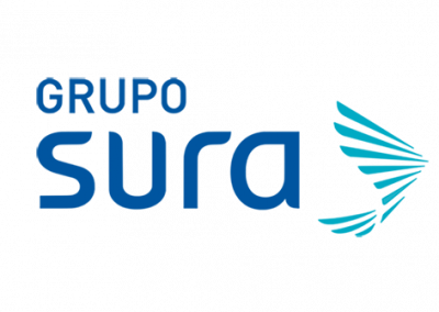 Conferencista; el logo de una empresa en un fondo blanco con letras azul rey.